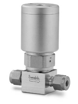 316L VIM-VAR UHP High-Pressure Diaphragm-Sealed Valve, 1/4 in. Swagelok Tube Fitting, NO A