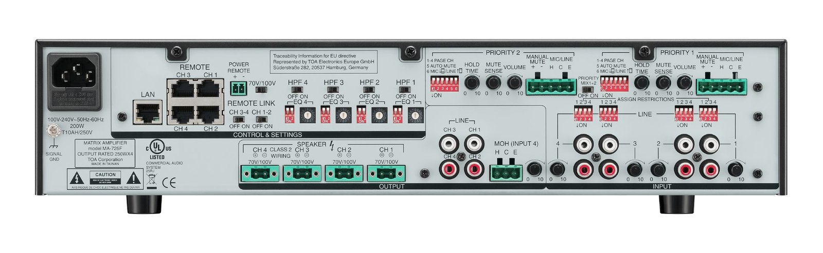 Amplificador de matriz multicanal MA-725F-EB