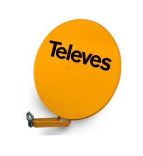 Antena parabólica offset de alumínio 75x85cm da série QSD (Quality Satellite Dish)