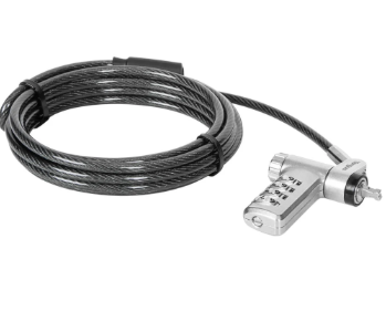 Cabo de combinação dupla com trava Targus Defcon Scl em aço inoxidável 2,24 m PA420SCX-25