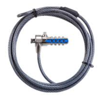 Cabo de combinação dupla com trava Targus Defcon Scl em aço inoxidável 2,24 m PA420SCX-25