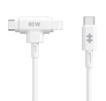 Cabo Targus HyperJuice 2 em 1 para USB Tipo C 1,5 m Branco HJ4010WHGL