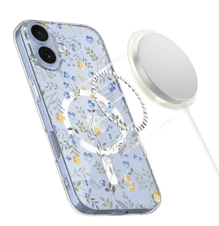 Capa de TPU Tech-Protect FlexAir MagSafe para iPhone 17 - Flores da primavera