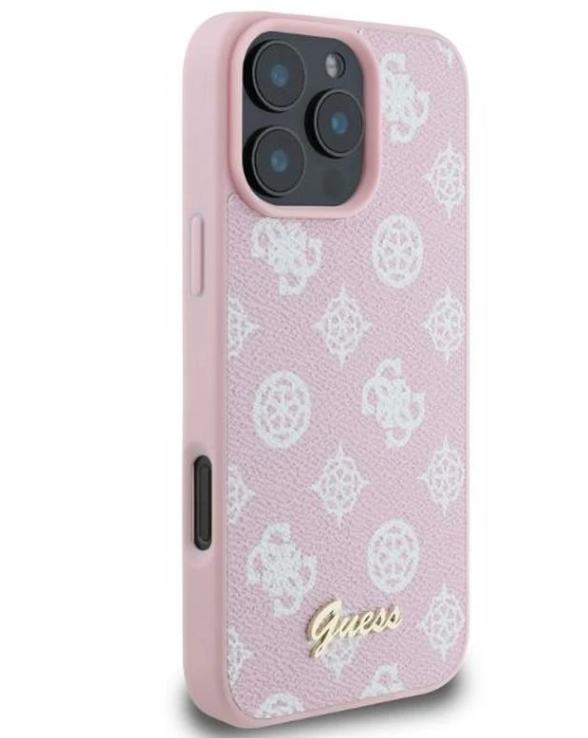 Capa Guess Peony Script para iPhone 16 Pro Max - Compatível com MagSafe