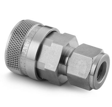 Corpo de Engate Rápido de Passagem Plena Série QF4 em Aço Inoxidável 316