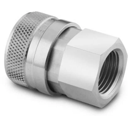 Corpo de Engate Rápido Série QF8 em Aço Inoxidável 316, Fluxo Bidirecional