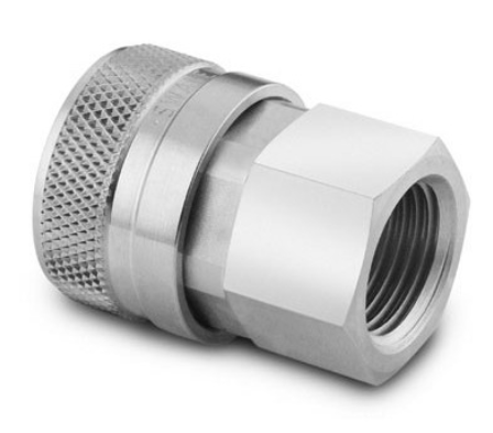 Corpo de Engate Rápido Série QF8 em Aço Inoxidável 316, Fluxo Bidirecional