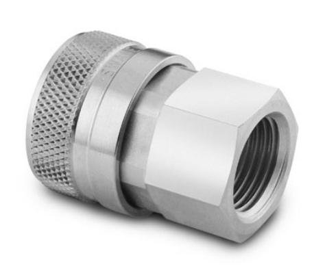 Corpo em Aço Inoxidável do Engate Rápido de Passagem Plena Série QF, Extremidade: Rosca BS