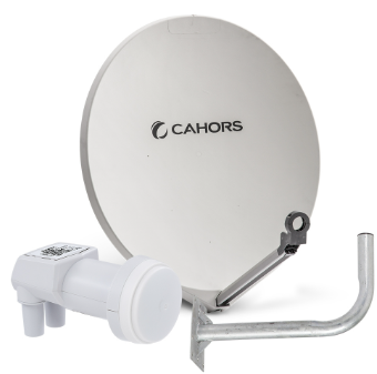 DK06/LMXSMART – Prato de alumínio SpaceHD 80cm + Smart LNB e suporte