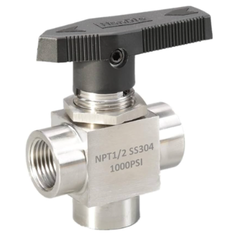 Duas Válvulas de Esfera Monobloco 3 vias Série 40G em Aço inoxidável 316