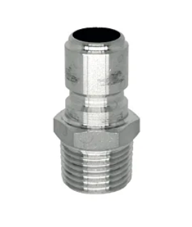 Engate rápido em aço inox(espiga), extremidades: 1/2º rosca NPT cônica femea