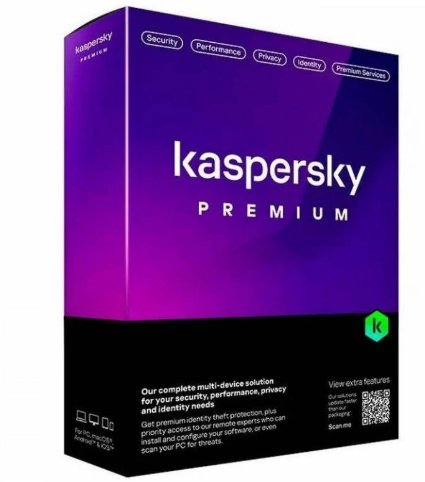 Kaspersky Premium ? 12 meses, 5 usuários (cópia física)