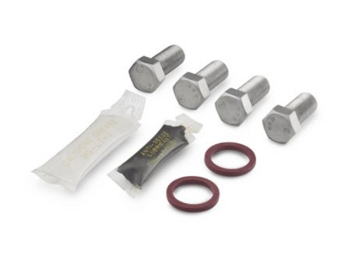 Kit de vedação em grafoil e parafuso contendo vedação da flange, parafuso da flange, lubri