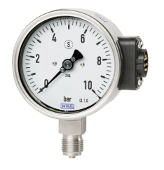 Manômetro de tubo Bourdon para conexão ? unidade de rádio WIKA