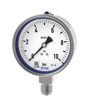 Manômetro de tubo de Bourdon, aço inoxidável