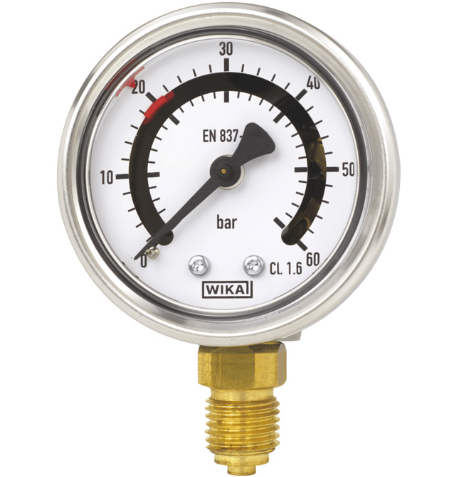 Manômetro de tubo de Bourdon com sinal de saída