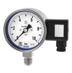 Manômetro de tubo de Bourdon com sinal de saída el?trica