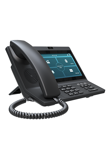 R49G Um telefone comercial e também uma unidade de guarda de intercomunicação