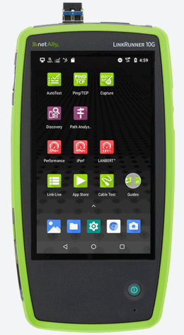 Testador avançado de cabos e redes multi-Gig/10G