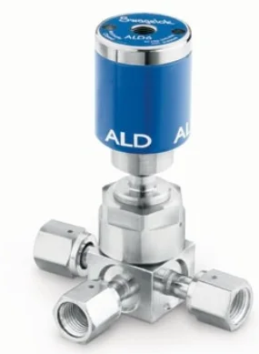 Válvula ALD VIM-VAR 316L, 3 portas, padrão C, conexões VCR fêmea de 1/4 pol., SC-01, atuad