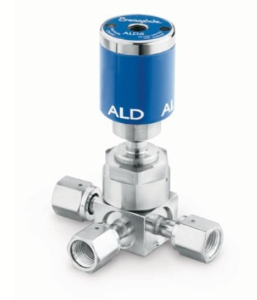 Válvula ALD VIM-VAR 316L, 3 portas, padrão C, conexões VCR fêmea de 1/4 pol., SC-01, atuad