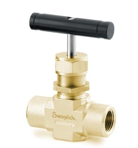 Válvula de agulha de latão com tampa integral, 1,80 CV, haste reguladora ISO fêmea cônica 