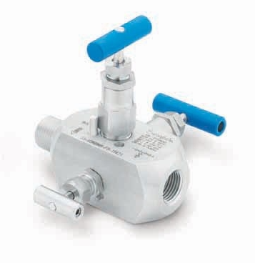 Válvula de bloqueio duplo e sangria para isolamento de instrumentação em aço inoxidável, m