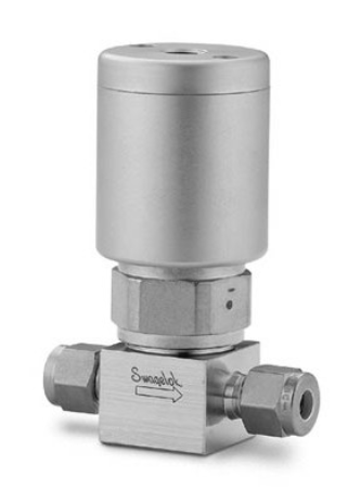 Válvula de diafragma de alta pressão 316L VIM-VAR UHP, conexão de tubo Swagelok de 1/4 pol