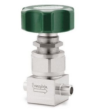 Válvula selada por diafragma de alto fluxo 316L VAR UHP, 3/8 x 0,035 pol. TBW, SC-11 limpa