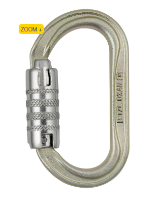 Mosquetão assimétrico de alta resistência com grande capacidade